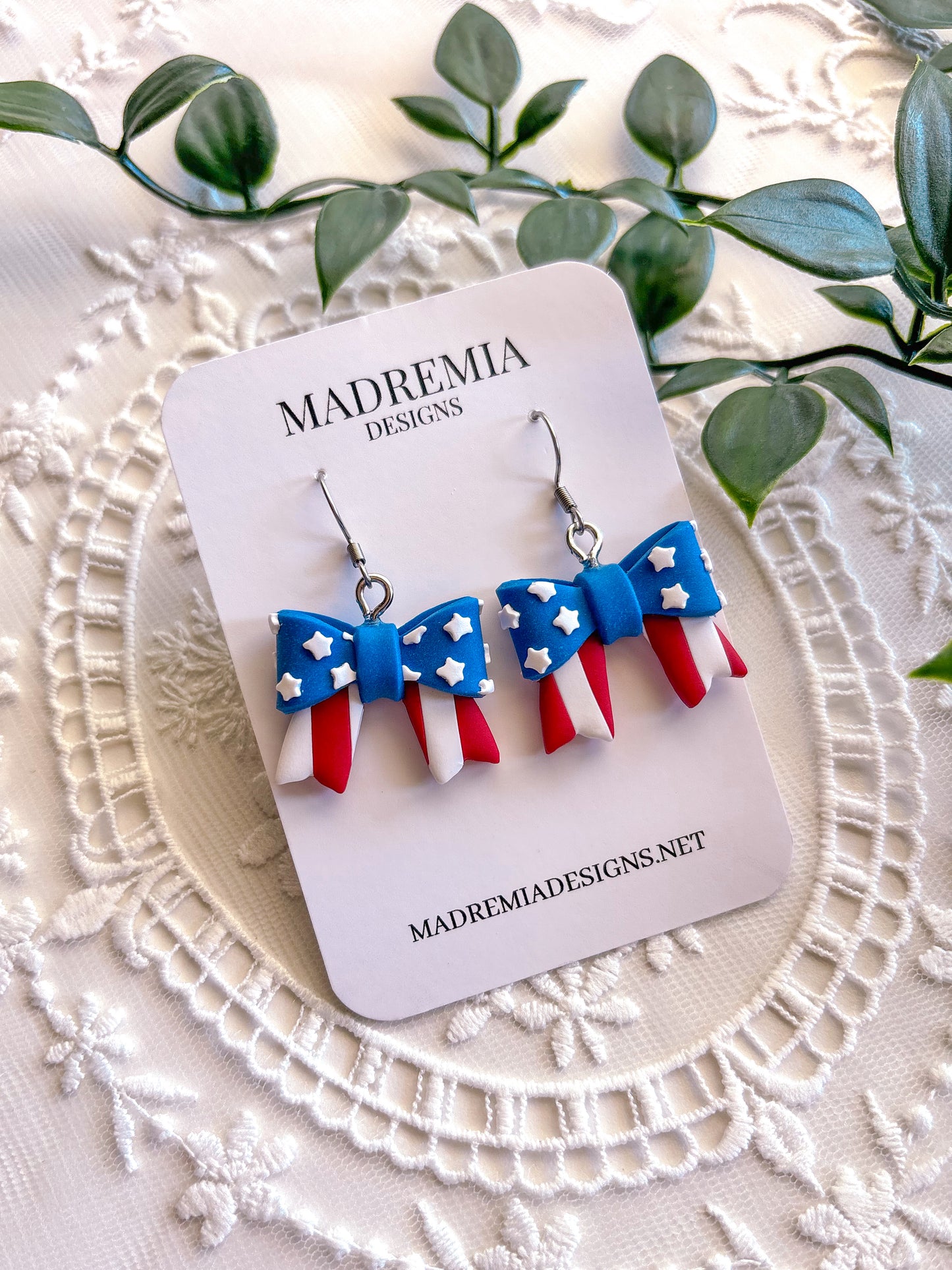 Patriotic Bow Dangles