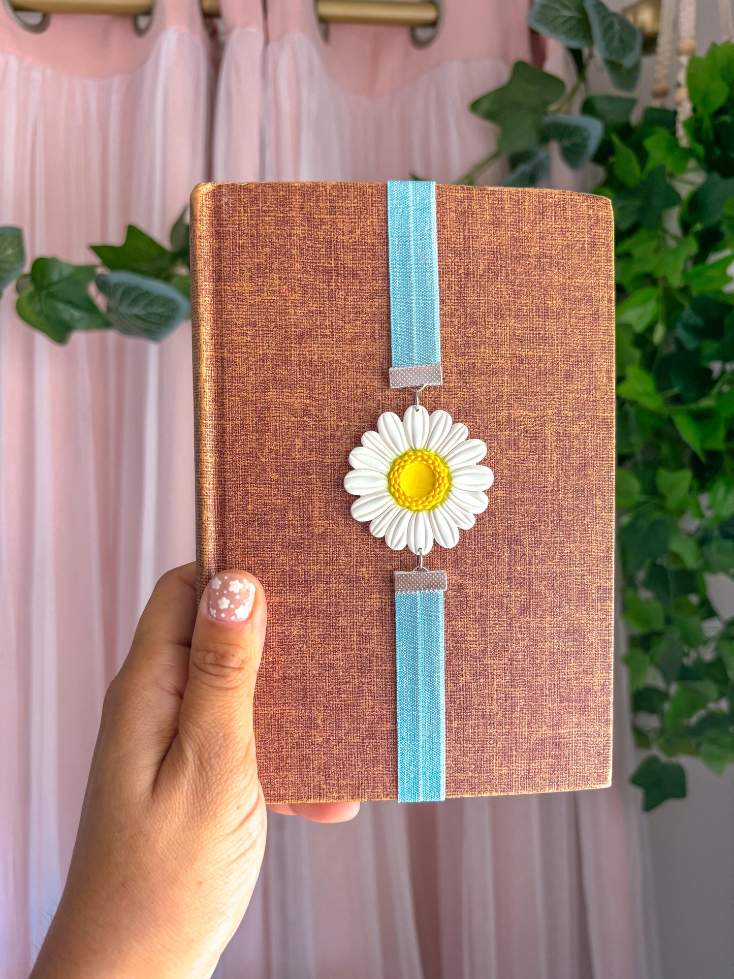 Daisy with Blue Bookmark
