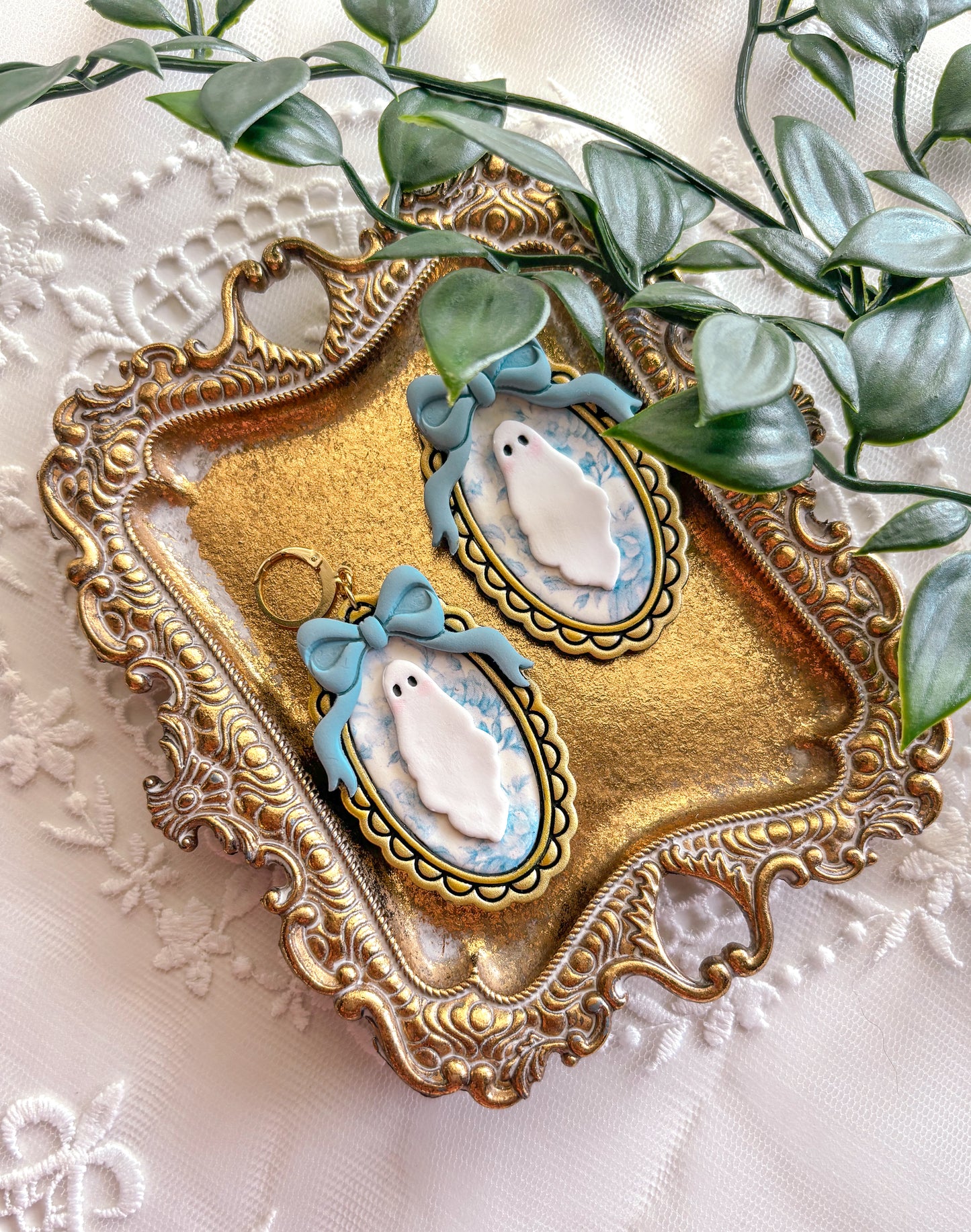 Victorian Ghostie Cameo Dangles