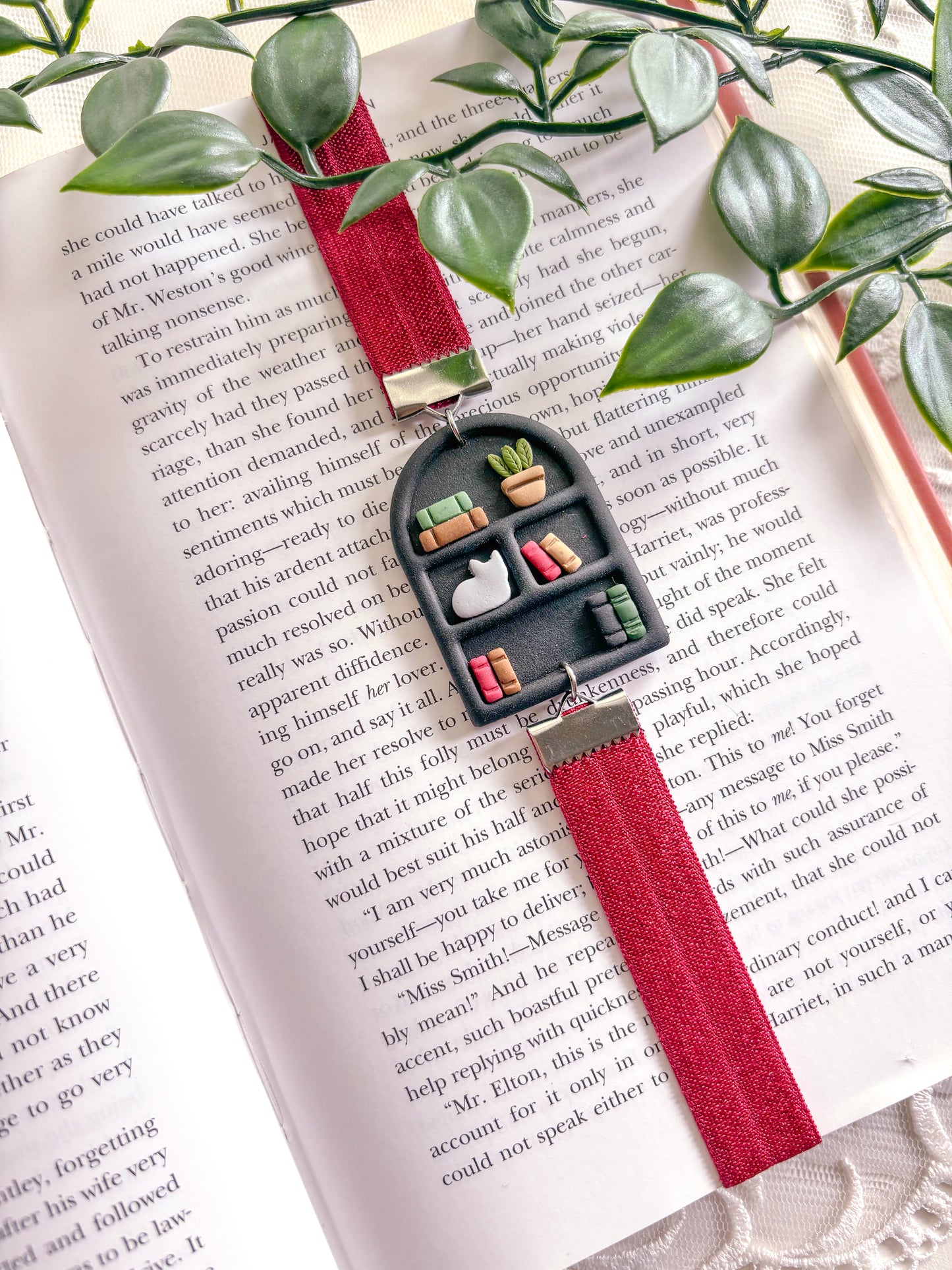 Cat on Bookcase Bookmark