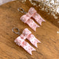 Pearls and Pink Bow Dangles