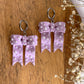 Pearl and Purple Bow Dangles