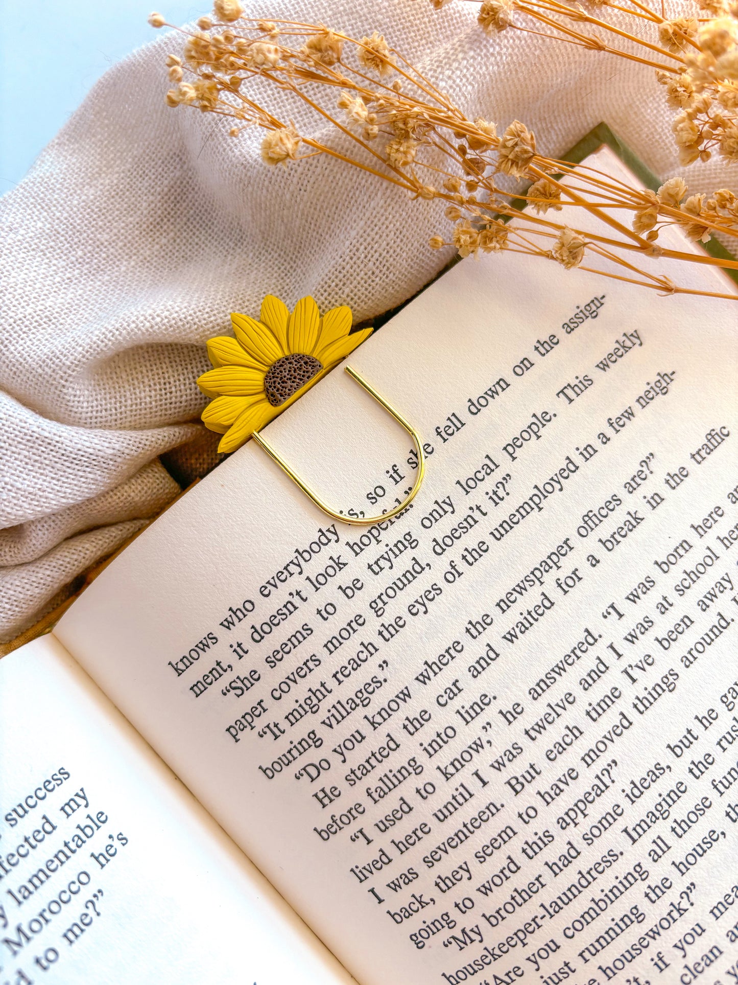 Sunflower Paperclip Bookmark