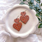 Double Heart Barro Dangles