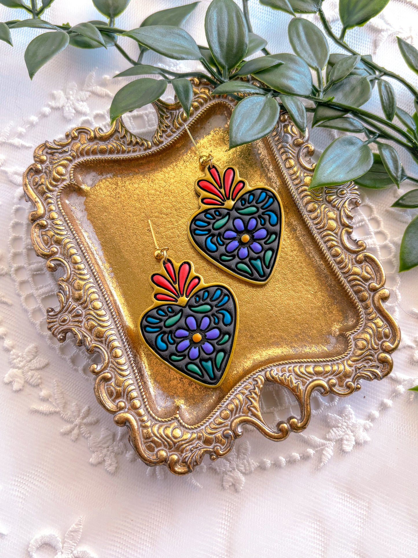 Sagrado Corazón (Dark) Dangles