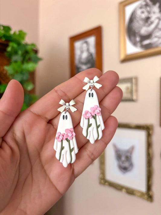 Floral Ghost Dangles