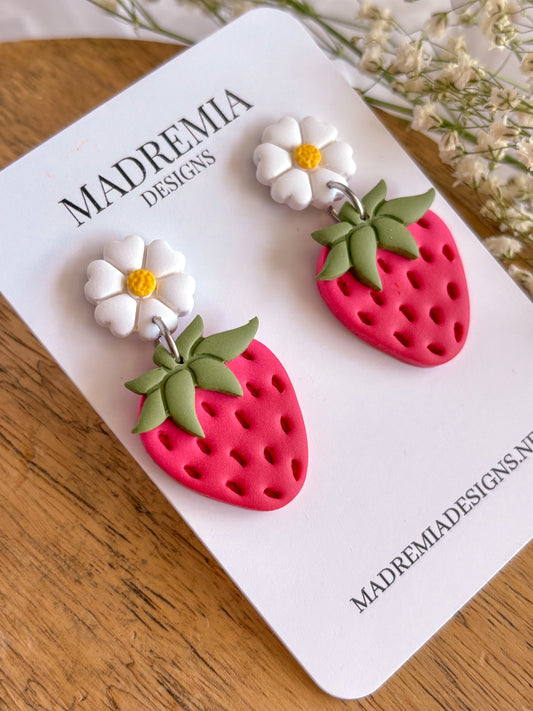 Ombre Strawberry Dangles