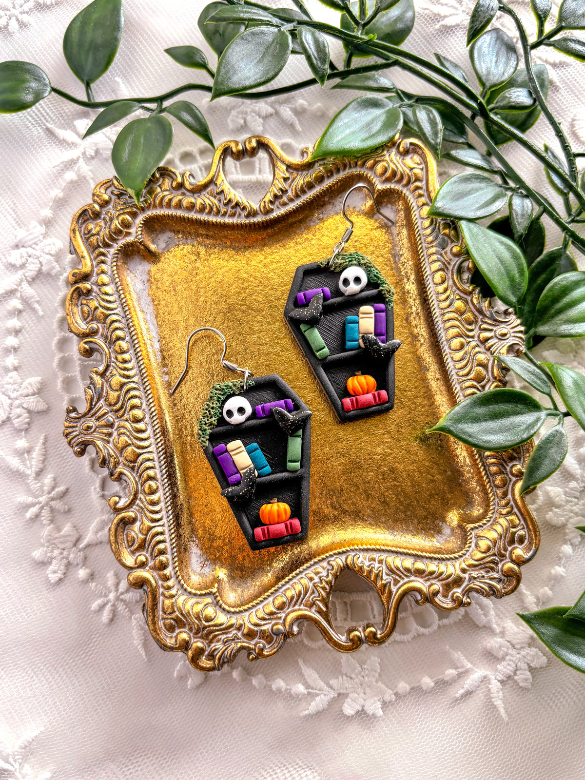 Coffin Bookcase Dangles