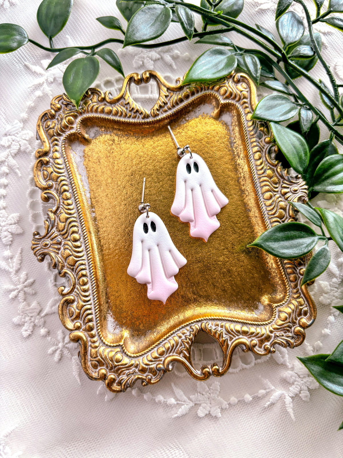 Pink Ombre Ghost Dangles