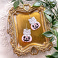 Pink Pumpkin Kitty Dangles