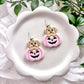 Lab in Pink Pumpkin Dangles