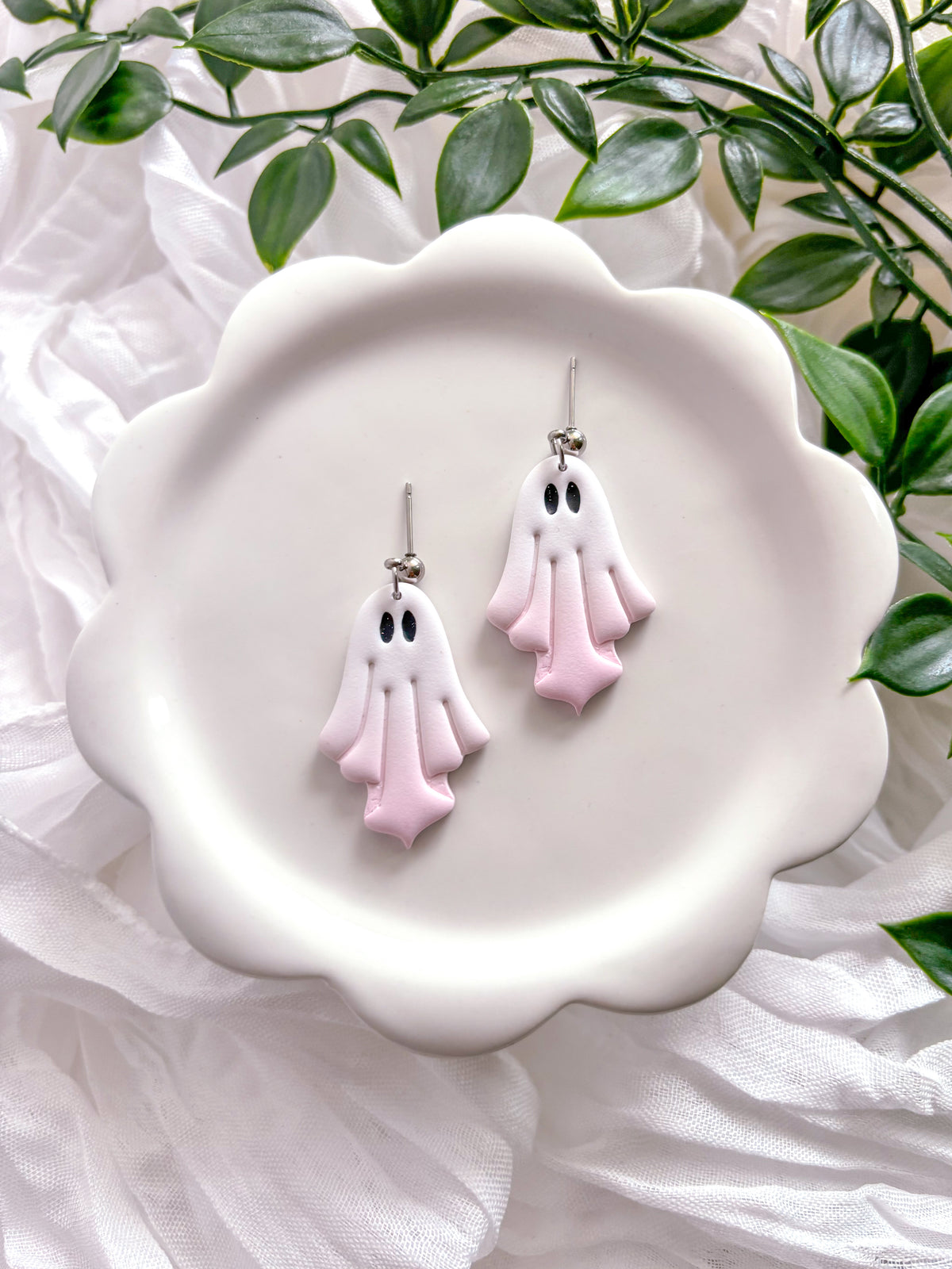 Pink Ombre Ghost Dangles