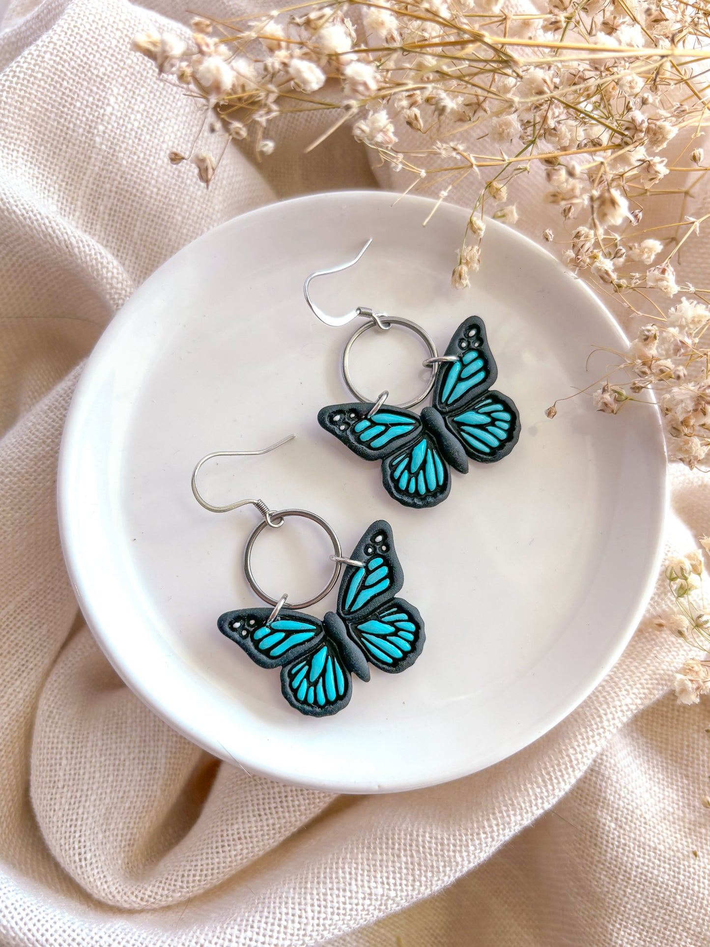 Blue Butterfly Dangles