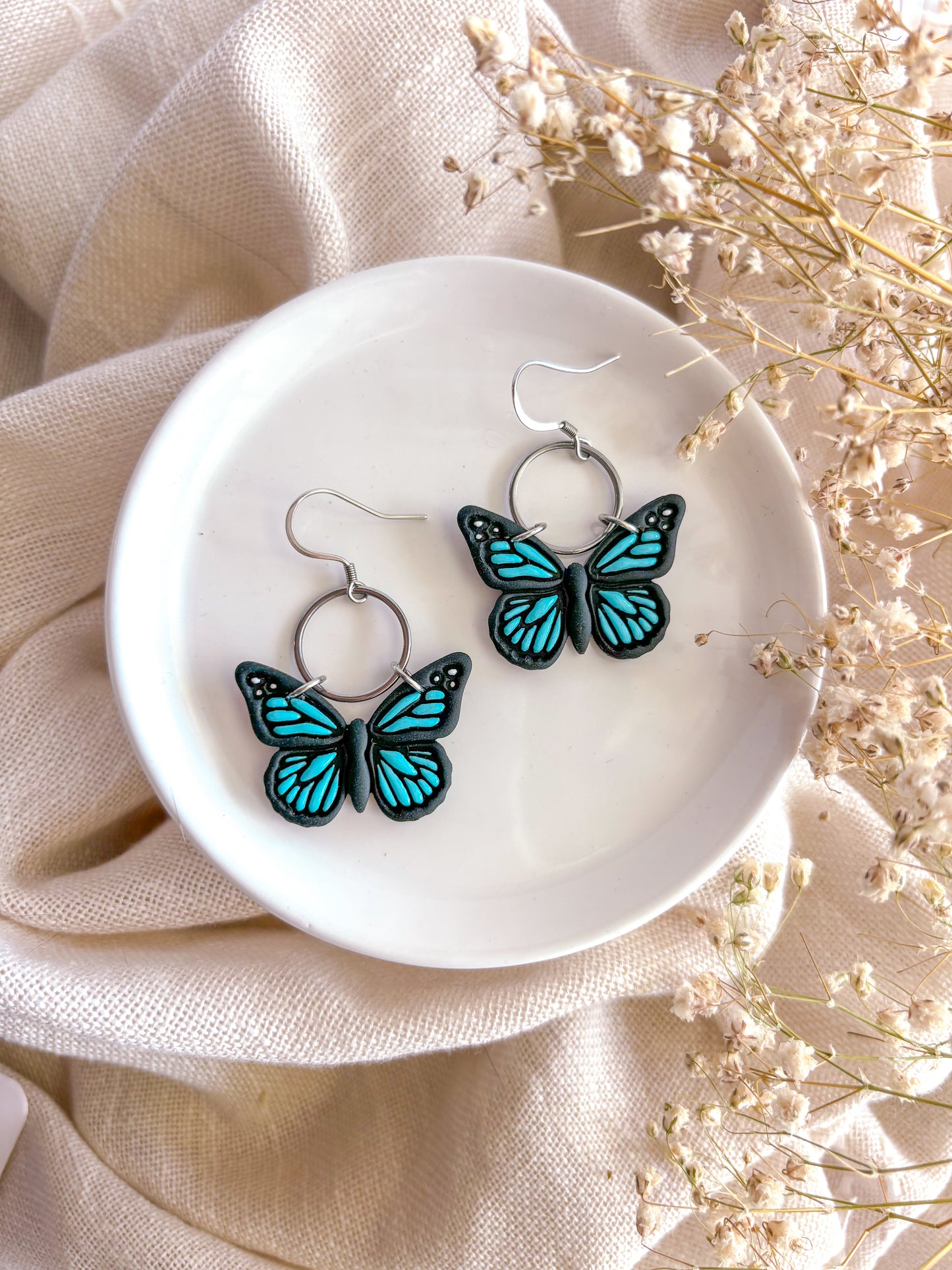 Blue Butterfly Dangles