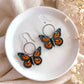 Orange Butterfly Dangles