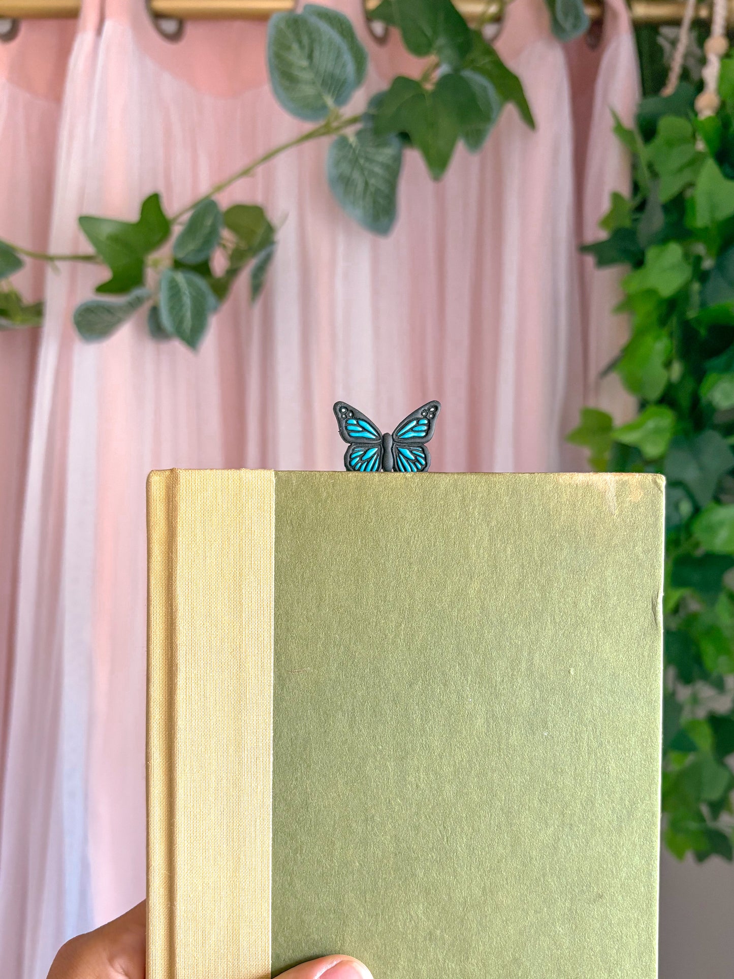 Orange Butterfly Paperclip Bookmark