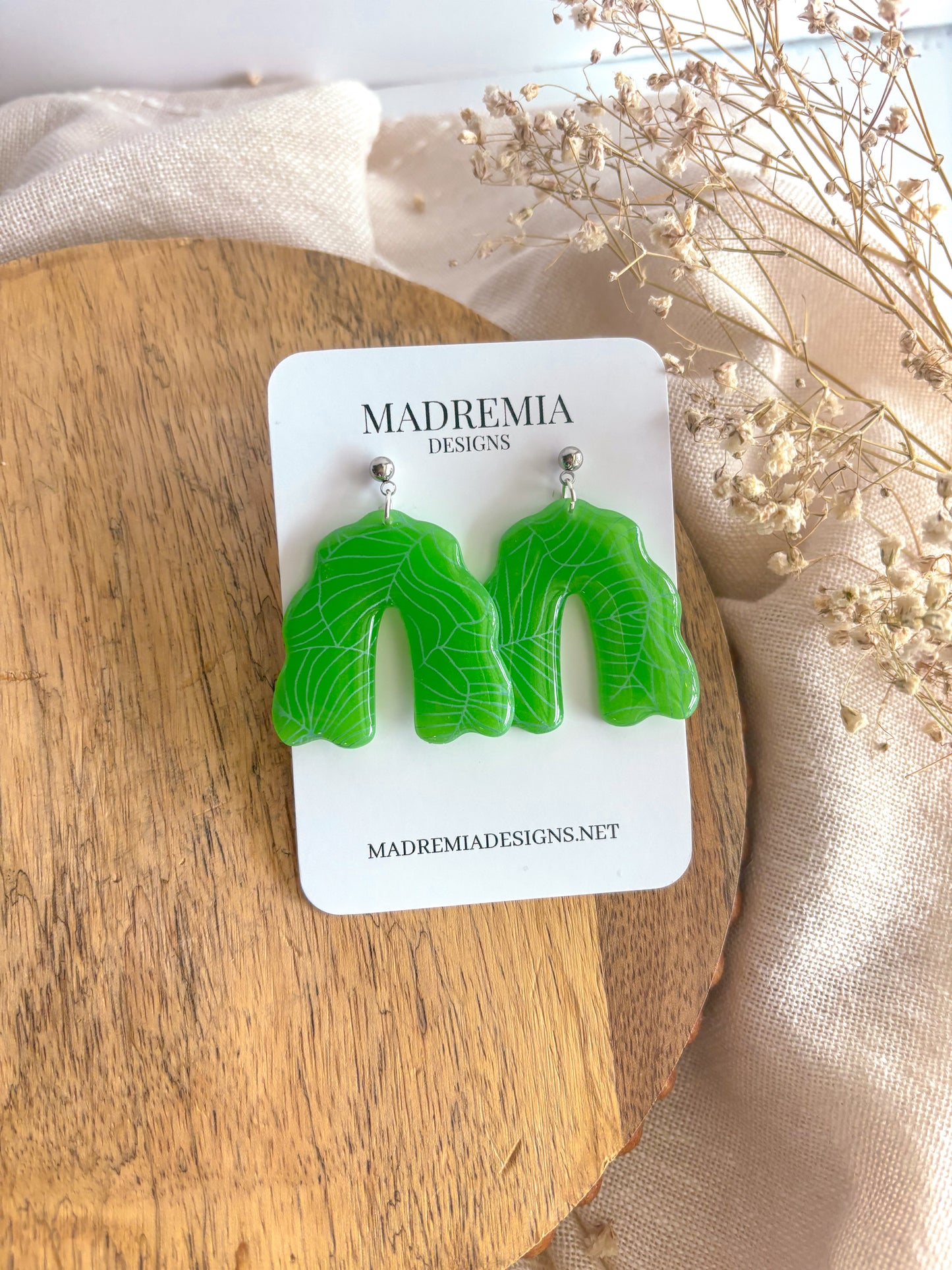 Translucent Monstera Dangles