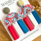 Tie Die Patriotic Statement Dangles