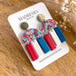 Tie Die Patriotic Statement Dangles