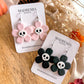 Skull Flower Power (BLACK) Dangles