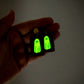 Black Glow in the dark Ghost Dangles