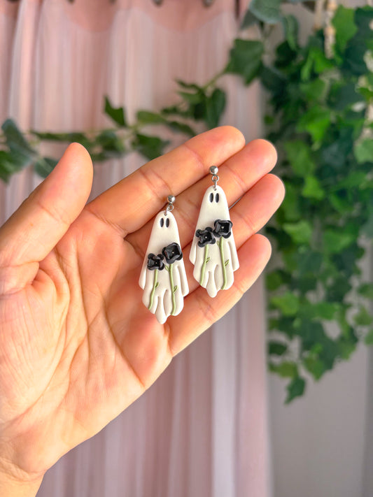 Floral Ghost Dangles