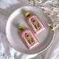 PINK Glow in the dark Ghost Dangles