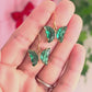 Emerald Butterfly Charm Dangles