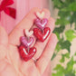 Glitter 3 Heart Dangles